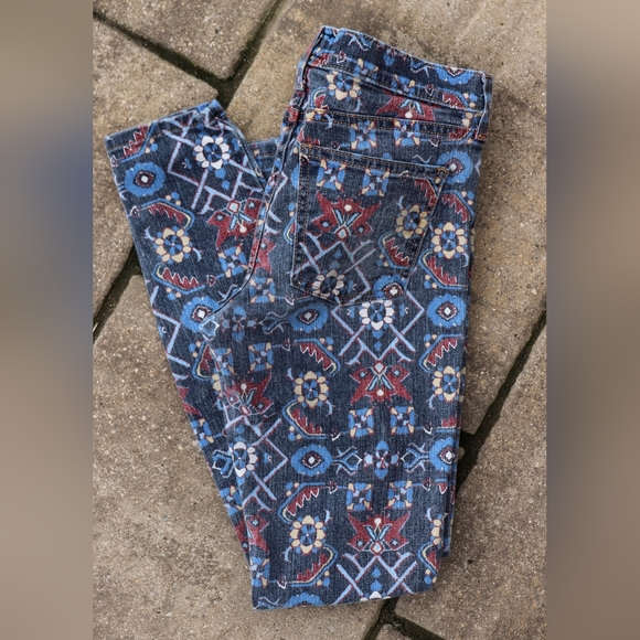 Current/Elliot Ankle Skinny Aztec Print Jeans Size 28-0 - Picture 3 of 10